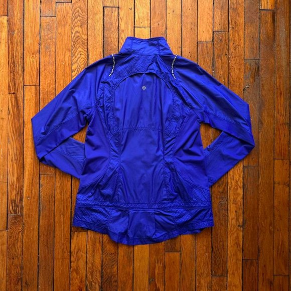 Lululemon Nothin but Run Women Blue Purple Reflective Lightweight Workout Jacket - Picture 4 of 5